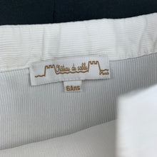 Load image into Gallery viewer, Girls Chateau De Sable, white corduroy cotton skirt, adjustable, EUC, size 6,