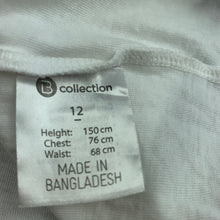 Load image into Gallery viewer, Girls B Collection, white cotton t-shirt / top, pooch pack, FUC, size 12,