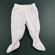 Load image into Gallery viewer, Girls Baby Baby, pale pink velour footed leggings / bottoms, EUC, size 0000,