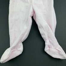 Load image into Gallery viewer, Girls Baby Baby, pale pink velour footed leggings / bottoms, EUC, size 0000,