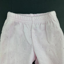 Load image into Gallery viewer, Girls Baby Baby, pale pink velour footed leggings / bottoms, EUC, size 0000,