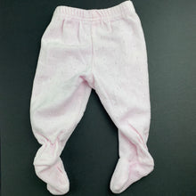 Load image into Gallery viewer, Girls Baby Baby, pale pink velour footed leggings / bottoms, EUC, size 0000,