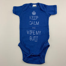 Load image into Gallery viewer, Unisex Little Goliath, blue cotton bodysuit / romper, GUC, size 6 months,