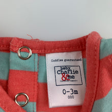 Load image into Gallery viewer, Girls Baby Charlie & Me, striped soft feel t-shirt / top, GUC, size 000,
