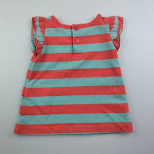 Load image into Gallery viewer, Girls Baby Charlie & Me, striped soft feel t-shirt / top, GUC, size 000,