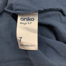 Load image into Gallery viewer, Boys Anko, blue cotton t-shirt / top, fading / discolouration, FUC, size 7,