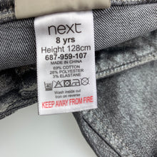 Load image into Gallery viewer, Girls Next, metallic silver casual pants, adjustable, Inside leg: 54cm, EUC, size 8,