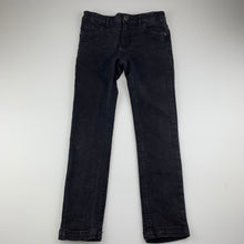 Load image into Gallery viewer, Girls Target, black stretch denim jeans, adjustable, Inside leg: 57cm, EUC, size 8,