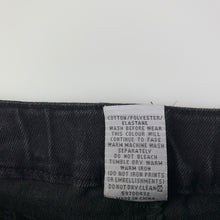 Load image into Gallery viewer, Girls Target, black stretch denim jeans, adjustable, Inside leg: 57cm, EUC, size 8,
