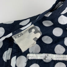 Load image into Gallery viewer, Girls Cotton On, navy & white lightweight cotton jumpsuit, GUC, size 3,