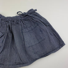 Load image into Gallery viewer, Girls Cotton On, blue and white cotton skirt, elasticated, GUC, size 1,