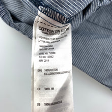 Load image into Gallery viewer, Girls Cotton On, blue and white cotton skirt, elasticated, GUC, size 1,