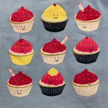 Load image into Gallery viewer, Girls Baby Charlie & Me, blue cotton long sleeve top, cupcakes, GUC, size 00,