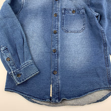 Load image into Gallery viewer, Boys Pumpkin Patch, stretch knit denim long sleeve shirt, EUC, size 7,