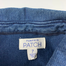 Load image into Gallery viewer, Boys Pumpkin Patch, stretch knit denim long sleeve shirt, EUC, size 7,