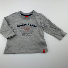 Load image into Gallery viewer, Boys Esprit, grey cotton long sleeve t-shirt / top, FUC, size 6 months,