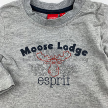 Load image into Gallery viewer, Boys Esprit, grey cotton long sleeve t-shirt / top, FUC, size 6 months,