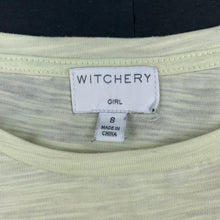 Load image into Gallery viewer, Girls Witchery, lemon lightweight short sleeve top, FUC, size 8,