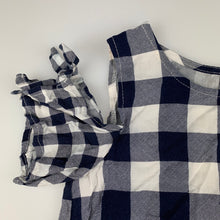 Load image into Gallery viewer, Girls Cotton On, lightweight navy check casual dress, care labels removed, GUC, size 6, L: 63cm
