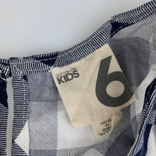 Load image into Gallery viewer, Girls Cotton On, lightweight navy check casual dress, care labels removed, GUC, size 6, L: 63cm