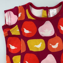 Load image into Gallery viewer, Girls Baby Charlie & Me, colourful casual dress, birds, GUC, size 00, L: 36cm