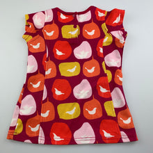 Load image into Gallery viewer, Girls Baby Charlie & Me, colourful casual dress, birds, GUC, size 00, L: 36cm