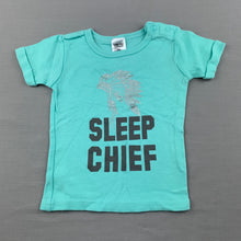 Load image into Gallery viewer, unisex Baby Berry, soft cotton pyjama t-shirt / top, sleep, EUC, size 0,