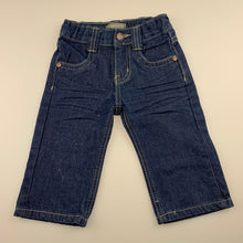 Load image into Gallery viewer, Boys Pumpkin Patch, dark denim jeans, adjustable, Inside leg: 22cm, GUC, size 0,