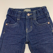 Load image into Gallery viewer, Boys Pumpkin Patch, dark denim jeans, adjustable, Inside leg: 22cm, GUC, size 0,