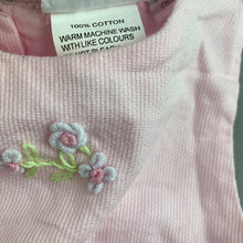 Load image into Gallery viewer, Girls Baby World, embroidered lightweight cotton dress, EUC, size 00, L: 38cm