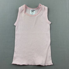 Load image into Gallery viewer, Girls Baby Berry, pink ribbed cotton singlet top, FUC, size 0000,