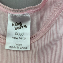 Load image into Gallery viewer, Girls Baby Berry, pink ribbed cotton singlet top, FUC, size 0000,