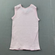 Load image into Gallery viewer, Girls Baby Berry, pink ribbed cotton singlet top, FUC, size 0000,