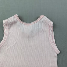 Load image into Gallery viewer, Girls Baby Berry, pink ribbed cotton singlet top, FUC, size 0000,