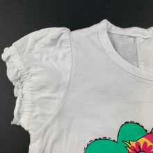 Load image into Gallery viewer, Girls Baby Biz, white cotton t-shirt / top, owl, FUC, size 000,