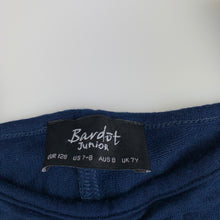 Load image into Gallery viewer, Girls Bardot Junior, navy stretchy open shoulder dress, EUC, size 8, L: 63cm