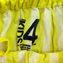 Load image into Gallery viewer, Girls Cotton On, yellow stripe cotton summer dress, GUC, size 4, L: 52cm