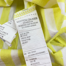 Load image into Gallery viewer, Girls Cotton On, yellow stripe cotton summer dress, GUC, size 4, L: 52cm