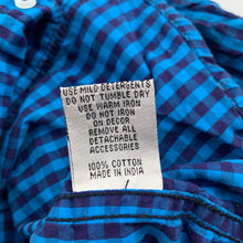 Load image into Gallery viewer, Boys GJ Unltd Jeans, check cotton long sleeve shirt, GUC, size 12 months,