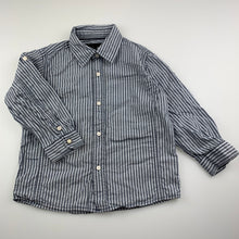 Load image into Gallery viewer, Boys ABCD Industrie, striped lightweight cotton long sleeve shirt, FUC, size 2,
