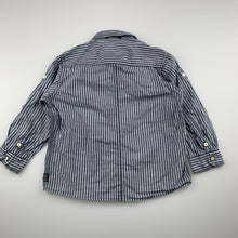 Load image into Gallery viewer, Boys ABCD Industrie, striped lightweight cotton long sleeve shirt, FUC, size 2,