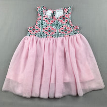 Load image into Gallery viewer, Girls Baby Baby, lined floral & tulle party dress, EUC, size 0, L: 42cm