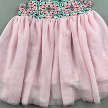 Load image into Gallery viewer, Girls Baby Baby, lined floral & tulle party dress, EUC, size 0, L: 42cm