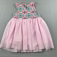 Load image into Gallery viewer, Girls Baby Baby, lined floral & tulle party dress, EUC, size 0, L: 42cm