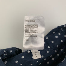 Load image into Gallery viewer, Boys Kids & Co, blue & white spot cotton short sleeve shirt, GUC, size 4,