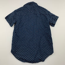 Load image into Gallery viewer, Boys Kids & Co, blue & white spot cotton short sleeve shirt, GUC, size 4,
