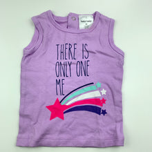 Load image into Gallery viewer, Girls Baby Baby, purple cotton singlet top, shooting star, EUC, size 00,