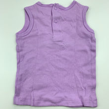 Load image into Gallery viewer, Girls Baby Baby, purple cotton singlet top, shooting star, EUC, size 00,