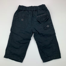 Load image into Gallery viewer, Boys Stix 'n' Stones, black cotton casual pants, elasticated, GUC, size 0,