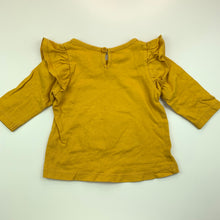 Load image into Gallery viewer, Girls Baby Berry, mustard cotton long sleeve top, llama, GUC, size 000,